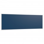 Wandtafel Stahlemaille blau, 300x100 cm, mit durchgehender Ablage, 